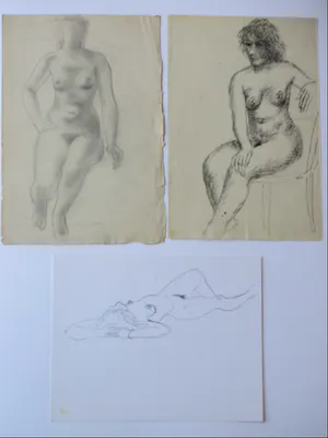 Jos van den Berg - Drie naakten - Tekeningen kopen? Bied vanaf 1!