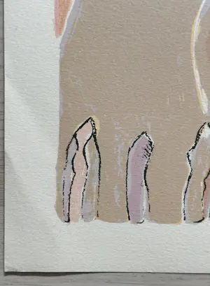 Vincent Rijnbende - abstracte zeefdruk zonder titel kopen? Bied vanaf 30!