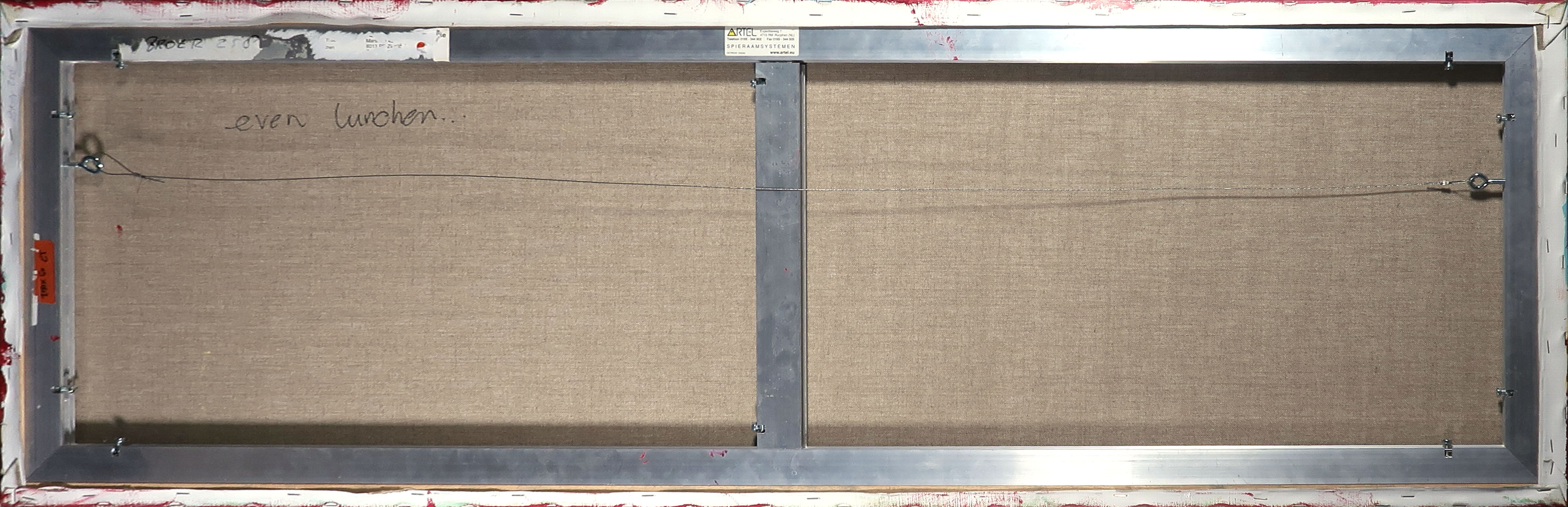 Theo Broeren - Acryl op doek, Even lunchen... (Zeer groot) kopen? Bied vanaf 100!