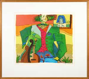 Patty Harpenau - Zeefdruk, Zonder titel - Ingelijst verkocht voor € 35!