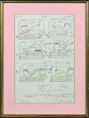 Luca Maria Patella - Potlood- en pentekening, Lot van twee tekeningen kopen? Bied vanaf 1!