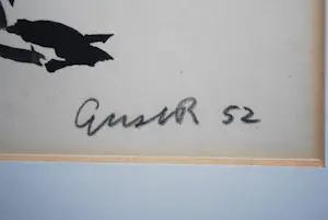 Gust Romijn - 1952: grote inkttekening kopen? Bied vanaf 175!