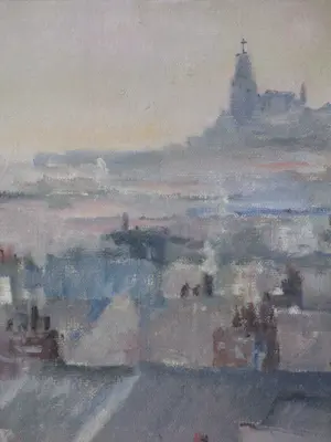 Theo Swagemakers - Panorama over Brussel - Olieverf op doek kopen? Bied vanaf 250!