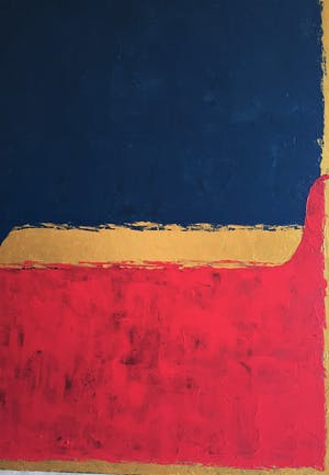 John Foppen - Blue over Red By Gold ........# K 04. XL . GROOT. kopen? Bied vanaf 175!