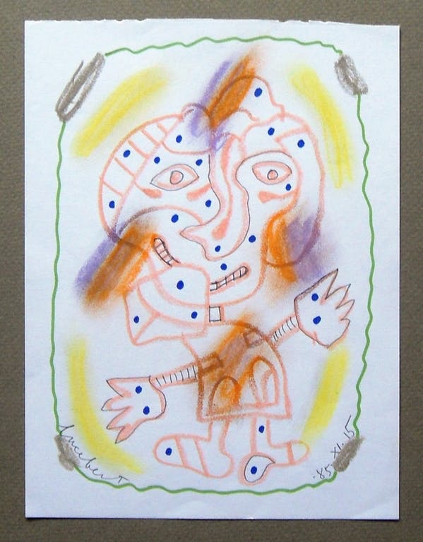 Lucebert - Lucebert: zonder titel , gemengde techniek op papier (met COA) kopen? Bied vanaf 599!