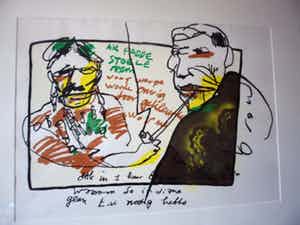Herman Brood - Kleurenzeefdruk "Paddo's". verkocht voor € 125!