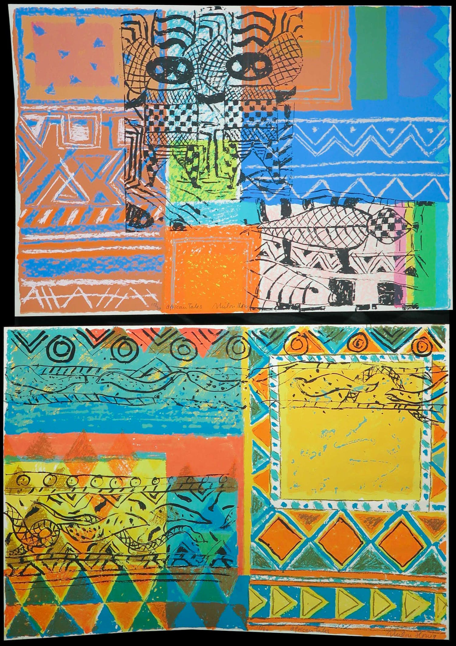 Milou Honig - Lot van 2 zeefdrukken kopen? Bied vanaf 1!