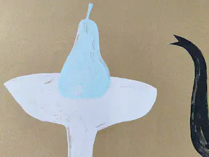 Klaas Gubbels - in zeer kleine oplage (15) gemaakte lithografie - "kan, schaal, peer" GROOT! kopen? Bied vanaf 326!