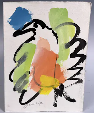 Buy Eugène Brands - 'Free Bird', aquarel en gouache? Bid from 300!