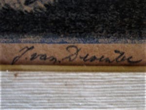 Johanna van Deventer - omstreeks 1920 - Houtsnede/Handdruk - Boerderij bij schemering - gesigneerd kopen? Bied vanaf 5!