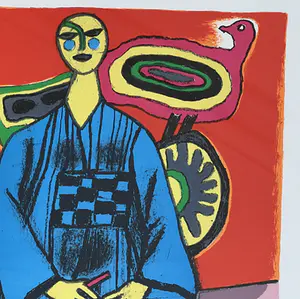 Corneille - Vrouw en kimono en vliegers - Herinnering aan Japan kopen? Bied vanaf 230!