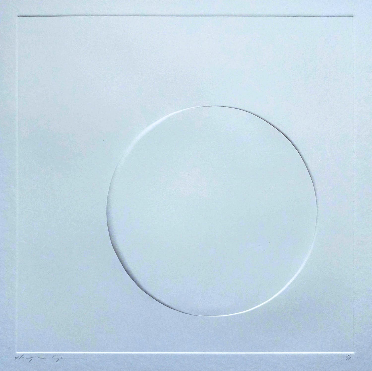 Harry van Kuyk - Minimalistische compositie, reliëfdruk verkocht voor € 195!