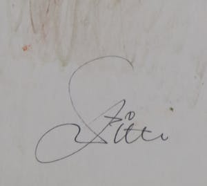 Franscz Witte - Gemengde techniek op papier, Figuur kopen? Bied vanaf 1!