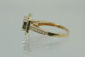 98 - Klassieke 14Kt goud & diamanten ring - brilliant en princess cut - 1.25ct kopen? Bied vanaf 580!