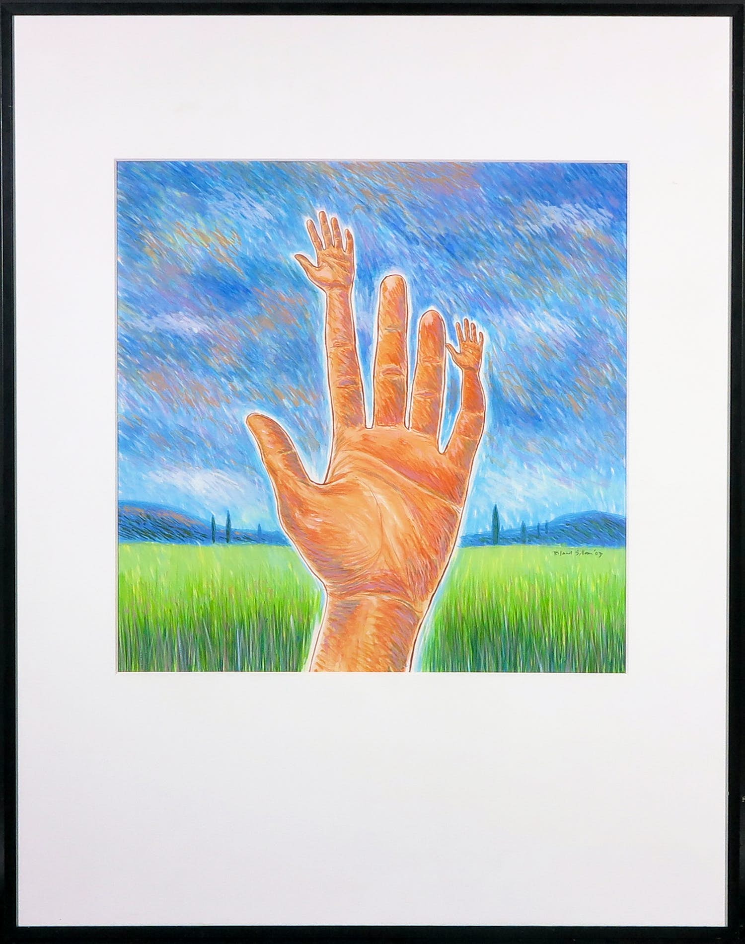 Roland Sillem - Gouache op papier, geen titel - Ingelijst kopen? Bied vanaf 50!
