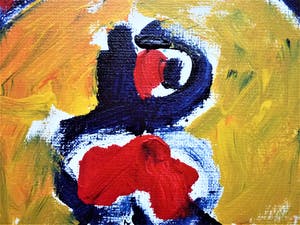 Anton Heyboer - Het symbool van de onschuld Kleurijke krachtige schildering kopen? Bied vanaf 450!