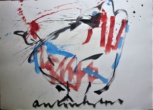 Anton Heyboer - De oer vogel kleurijke krachtige sierlijke schildering . kopen? Bied vanaf 375!