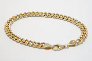 09 - Unisex massief 14 Krt geel-gouden armband - gourmette schakel - ZWAAR! kopen? Bied vanaf 1480!