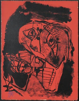 Karel Appel - Litho uit Rhapsodie de ma nuit - Ingelijst kopen? Bied vanaf 1!