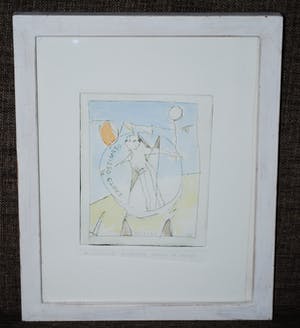Ruud Willemse - Canto Ostinato - Ruïnekerk Bergen NH - ets/aquarel en potlood, 1988 kopen? Bied vanaf 25!