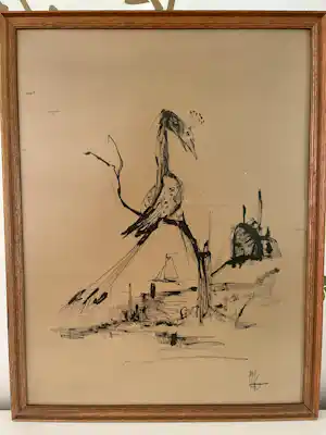 Melle Oldeboerrigter - Kraanvogel (geen officiële titel) verkauft für € 50!
