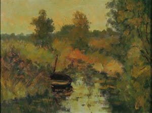 Roelof Wildeboer - Olieverf op paneel, Maarseveen - Ingelijst kopen? Bied vanaf 50!