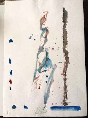 Ad Arma - aquarel gesigneerd, unicum verkocht voor € 69!