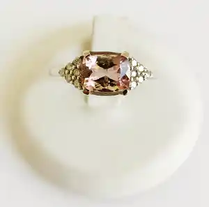 2.17ct Tourmaline and Diamond Ring verkocht voor € 350!