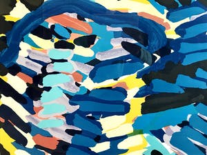 Karel Appel - Zeefdruk, Uit de 'Stripes' serie - 31/77 - handgesigneerd kopen? Bied vanaf 475!