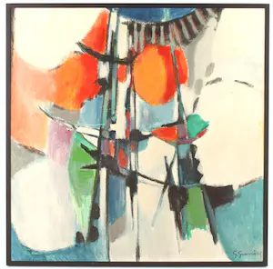 Gérard Grassère - Abstracte compositie kopen? Bied vanaf 175!