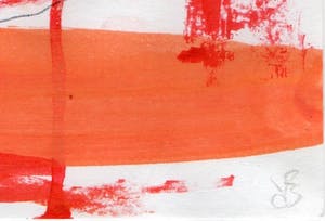 Paul Louis Van Den Bergh - Gemengde Techniek - "Red Grid" - Gesigneerd kopen? Bied vanaf 40!