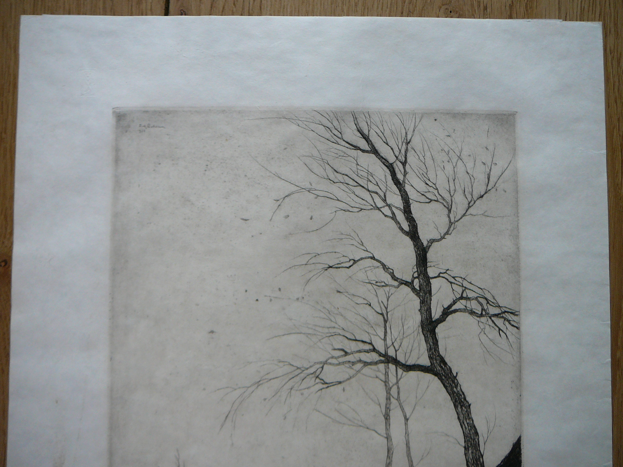 Dirk Baksteen - 1886-1971 Landschap in de Kempen met boerderij en 2 personen  kopen? Bied vanaf 85!