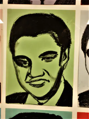 Niet of onleesbaar gesigneerd - GROOT Pop-Art "16x Elvis Presley" gem. Techn. - fraai ingelijst! kopen? Bied vanaf 1!