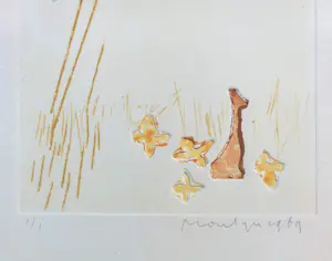 Jan Montyn - Attente, handgekleurde ets met reliëf (unica) kopen? Bied vanaf 10!