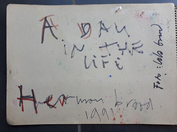 Herman Brood - Schetsboek uit 1991 met 3 tekeningen, gesigneerd kopen? Bied vanaf 200!
