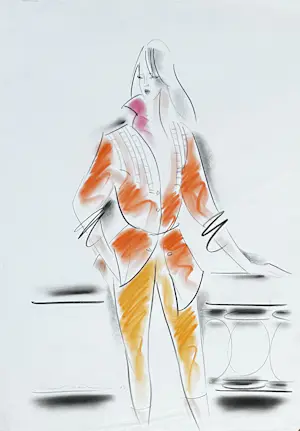 Buy Henri Matchavariani - (VOGUE) Modetekening - 1986? Bid from 180!