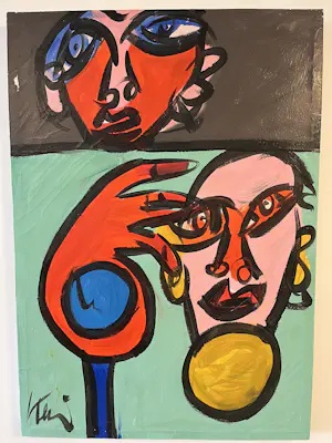 Peter Robert Keil - Dubbel Portret licht groen kopen? Bied vanaf 100!