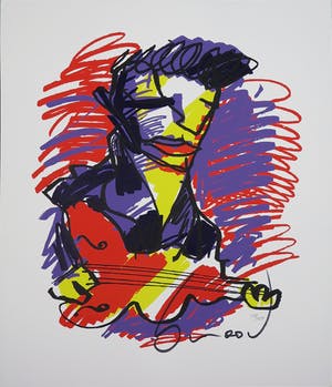 Herman Brood - Zeefdruk, Elvis kopen? Bied vanaf 150!