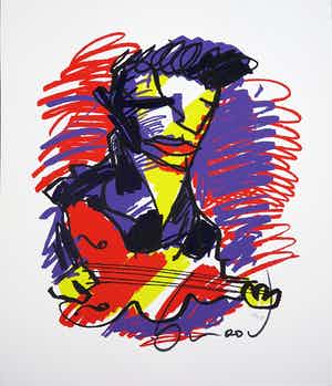 Herman Brood - Zeefdruk, Elvis verkocht voor € 150!