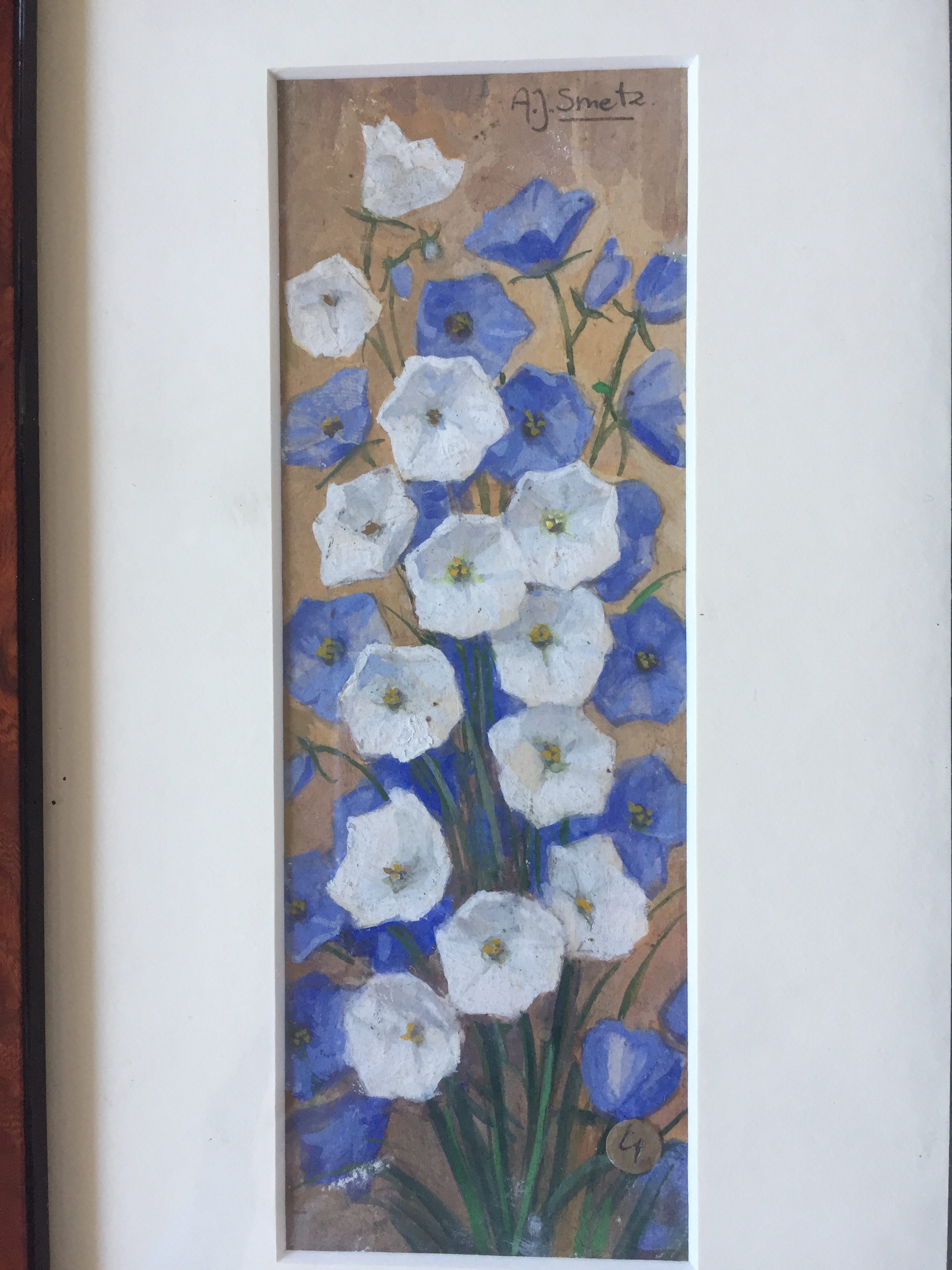 Alberta Johanna Meijer-Smetz - blauwe en witte heideklokjes verkocht voor € 65!