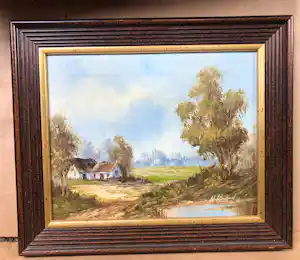 Henner Knauf - (1901-1976) Olieverfschilderij Landschap kaufen? Bieten Sie von 65!