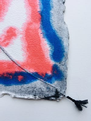 Shinkichi Tajiri - aquagravure ’Knoop’ - minimalistisch en kleurrijk - 1993- oplage 35 kopen? Bied vanaf 375!