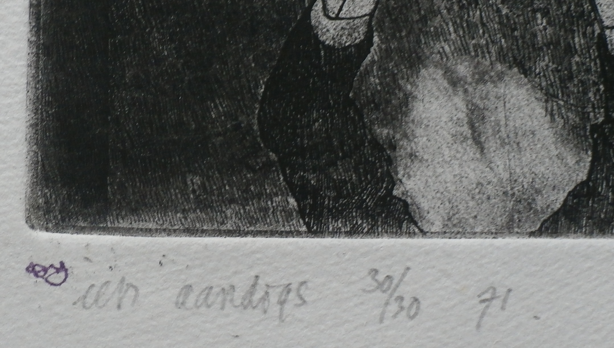 Aleid Mansholt - Ets: Een aardigs - 1971 kopen? Bied vanaf 20!