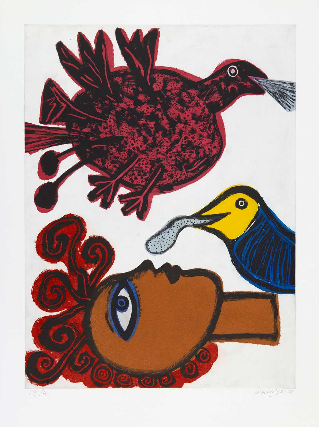 Corneille - Ets en aquatint, Echo de L'Afrique (Zeer groot!) kopen? Bied vanaf 500!