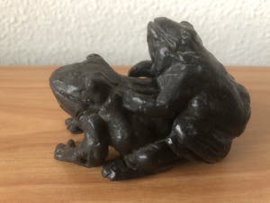 Brons (Onbekend) - Prachtig beeldje van 2 kikkers / kunnen ook apart kopen? Bied vanaf 35!
