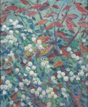 Jan Miechels - Olieverf op doek, Boom met witte bessen (1945) - Ingelijst kopen? Bied vanaf 70!