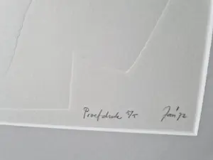 Jan Hendriks - Unieke (oplage 5/5) Zero-Art blind/preegdruk uit 1972 potlood gesigneerd kopen? Bied vanaf 87!