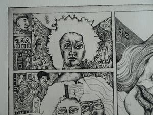 Ab Steenvoorden - Ets , Mystifikaties – Surrealistische voorstelling, 1972 - 28½ x 22 cm kopen? Bied vanaf 1!