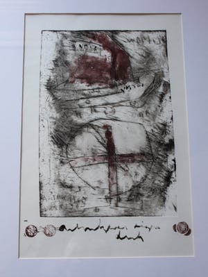 Anton Heyboer - Ets: boot en kruis - 1983 kopen? Bied vanaf 155!