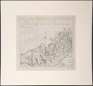 Isaac Tirion - Gravure, Kaart van de landengte van Panama kopen? Bied vanaf 40!